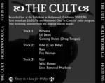 Cult - Hollywood-back